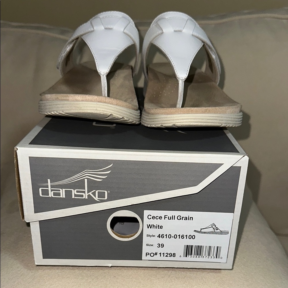 Dansko CeCe Full Grain Women's White Sandals Size 39 - Picture 3 of 6